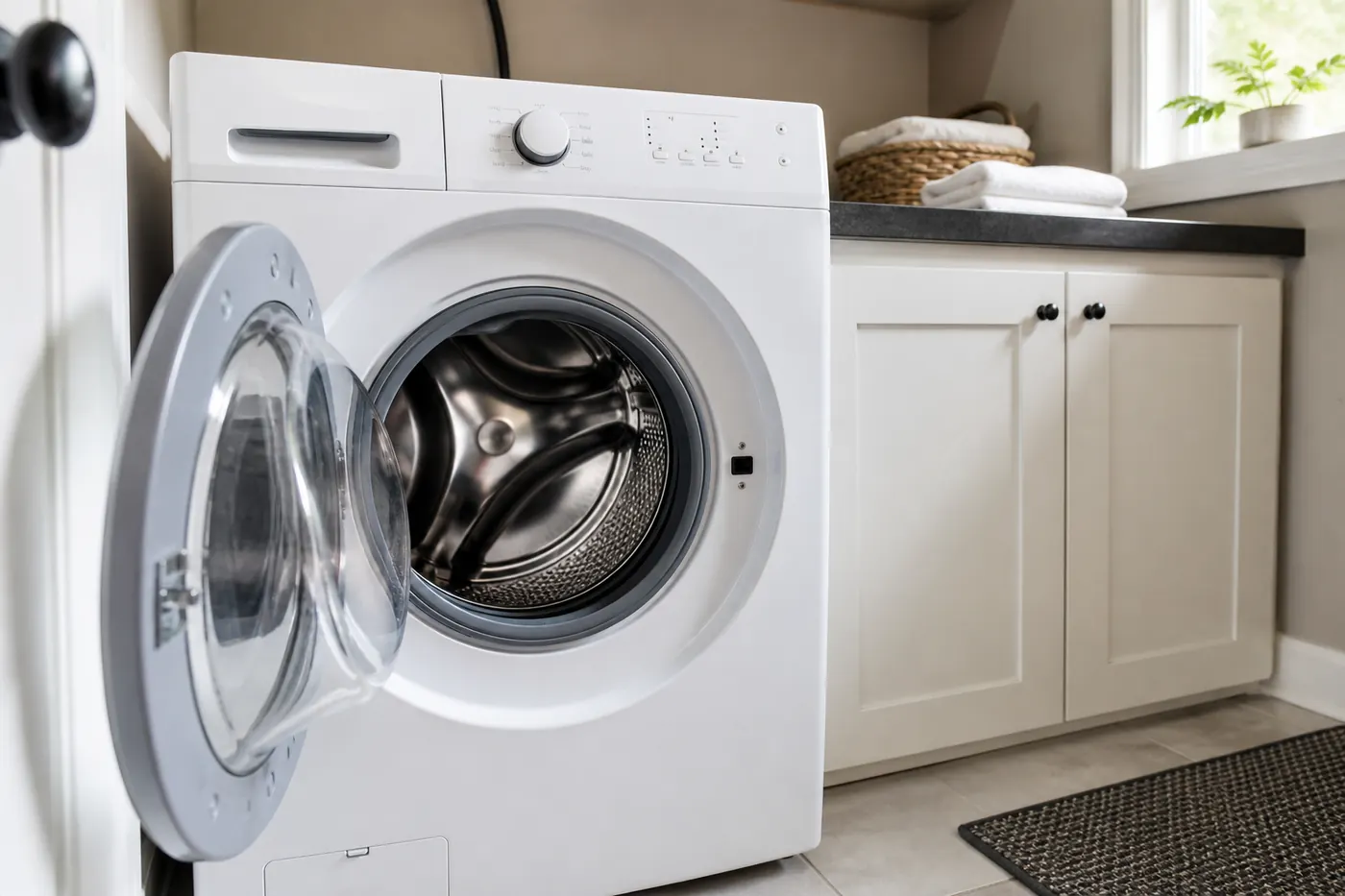 Clean washing machine after professional repair